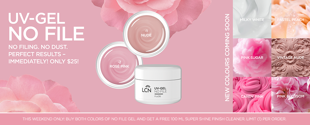 FREE SUPER SHINE FINISH CLEANER WITH PURCHASE OF BOTH COLORS OF NO FILE GEL